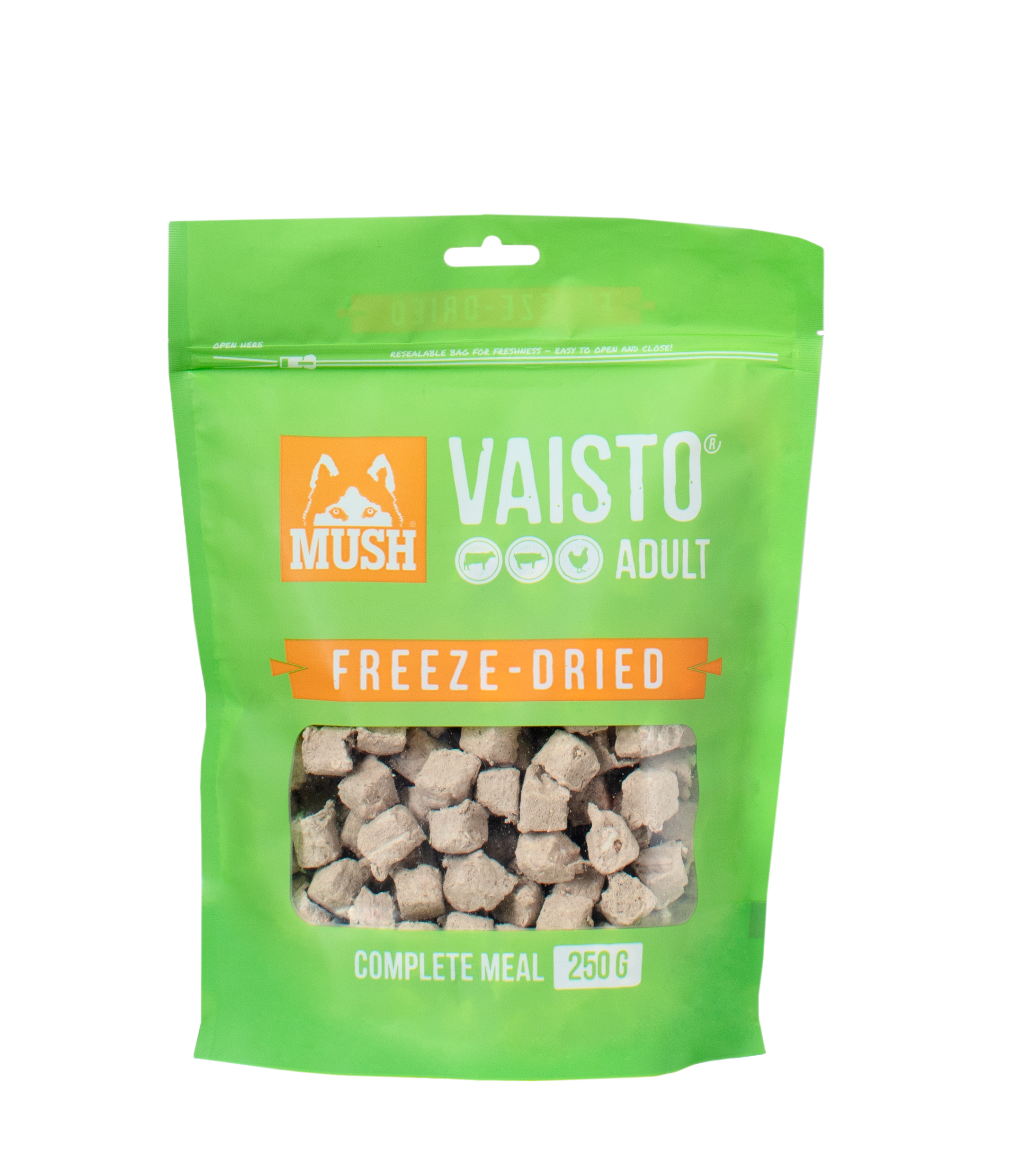 MUSH Vaisto® Grøn Freeze-Dried – skånsomt frysetørret hundefoder